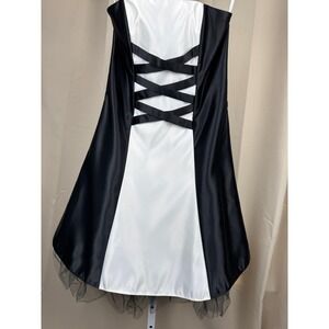 Vintage Y2K Jessica McClintock Gunne Sax Criss Cross Front Mini Dress Goth Fairy